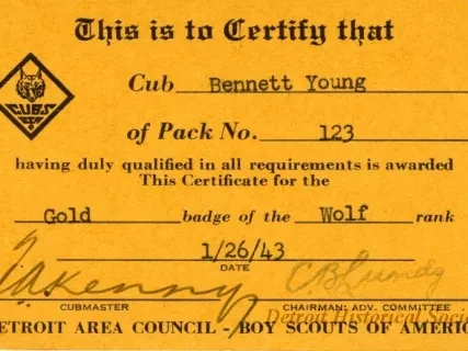 Certificate, Achievement