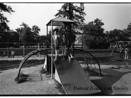 Print, Photographic - "Children on playground - Belle Isle"