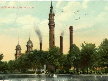 Postcard - Water Works Park, Detroit, Mich. - Water Works Park, Detroit, Mich.