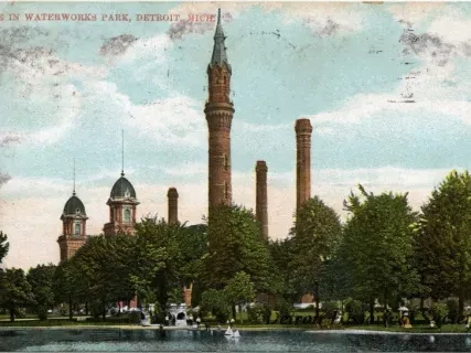 Postcard - Lake in Waterworks Park, Detroit, Mich. - Lake In Waterworks Park, Detroit, Mich.