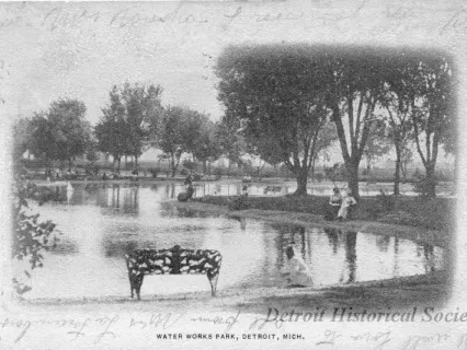 Postcard - Water Works Park, Detroit, Mich.