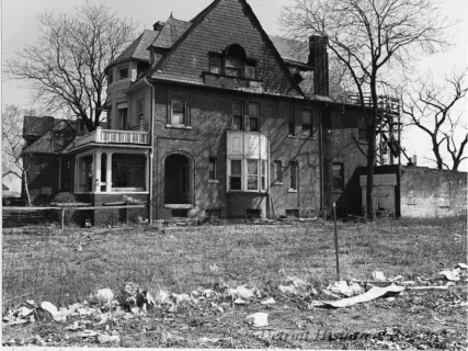 Print, Photographic - Fredrick and Beaubien, left side, house facing Beaubien