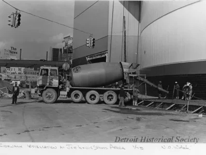 Print, Photographic - Sidewalk Installation at Joe Louis Sports Arena
