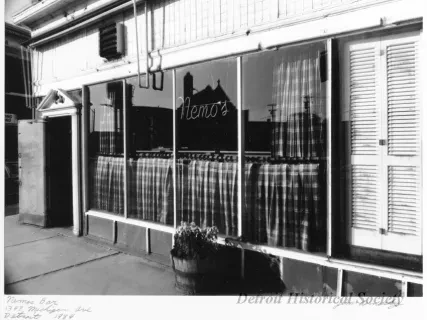 Print, Photographic - Nemo's Bar, 1348 Michigan, Detroit; Front Facade