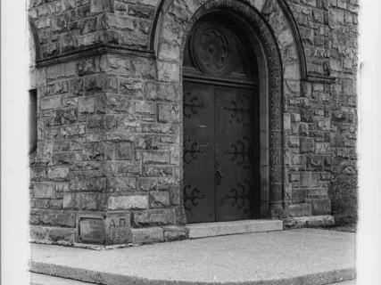 Print, Photographic - Catholic Church, Woodward Ave - detail