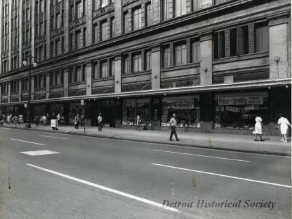 Print, Photographic - Eastern Side of Woodward Ave. Between Campus Martius and Gratiot Ave.
