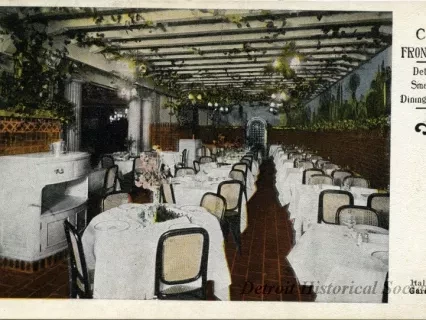 Postcard - Cafe Frontenac, Detroit's Smartest Dining-place
Italian Garden.