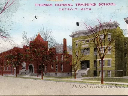 Postcard - Thomas Normal Training School, Detroit, Mich
