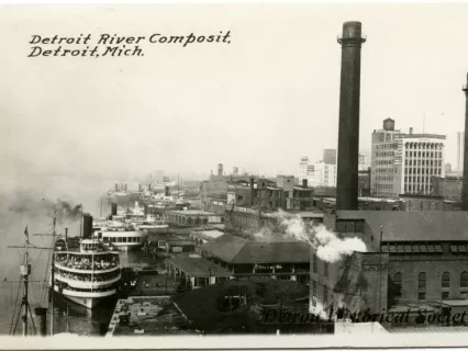 Postcard - Detroit River Composit, Detroit, Mich.