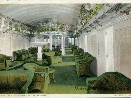 Postcard - Str. City of Detroit III. Palm Court
