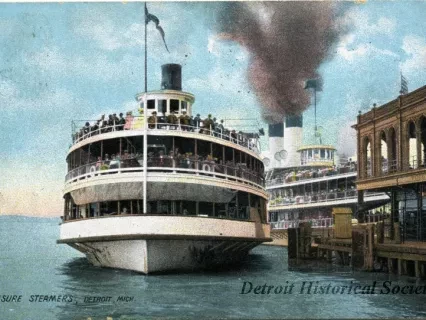 Postcard - Pleasure Steamers, Detroit, Mich.