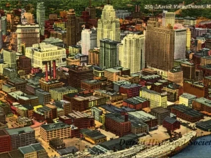 Postcard - Aerial View, Detroit, Mich.