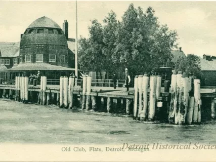 Postcard - Old Club, Flats, Detroit, Michigan.