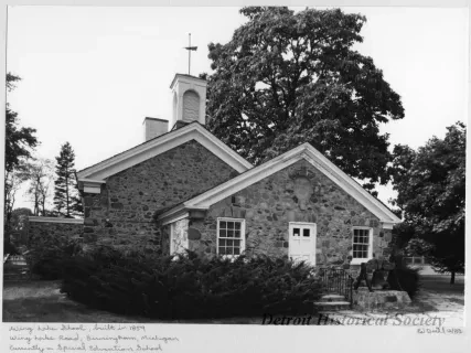 Print, Photographic - Wing Lake School, built in 1859