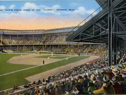 Postcard - Navin Field, Home of the "Tigers", Detroit, Mich.