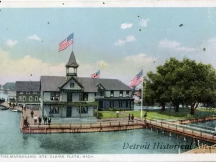 Postcard - The Marshland, Ste. Claire Flats, Mich.