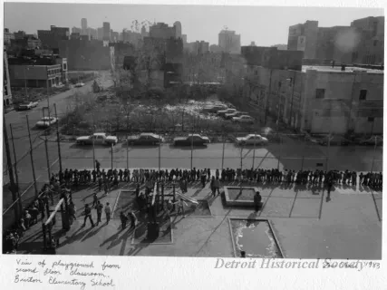 Print, Photographic - View of Playground From Second Floor Classroom