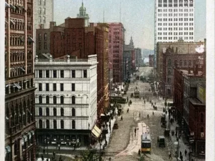 Postcard - Griswold Street, Detroit, Mich.