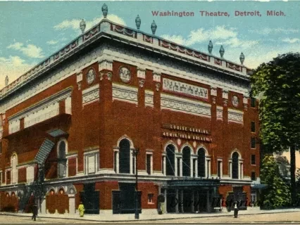 Postcard - Washington Theatre, Detroit, Mich.
