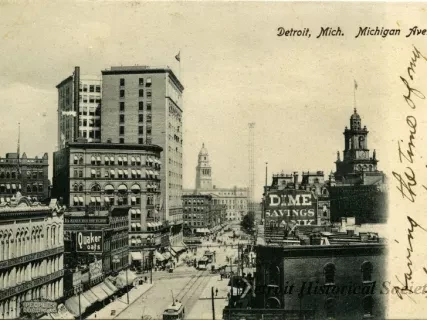 Postcard - Detroit, Mich. Michigan Ave.