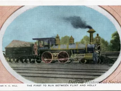 Postcard - The First Run Between Flint and Holly.