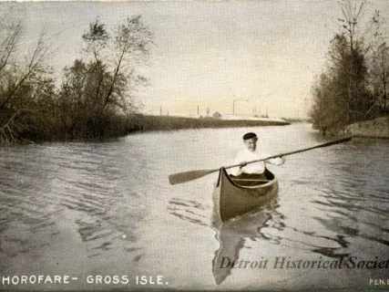 Postcard - Thorofare - Gross Isle.