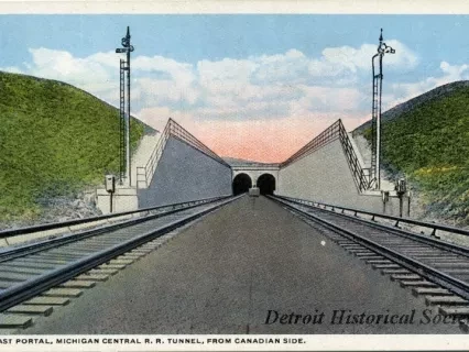 Postcard - East Portal, Michigan Central R. R. Tunnel, from Canadian Side.