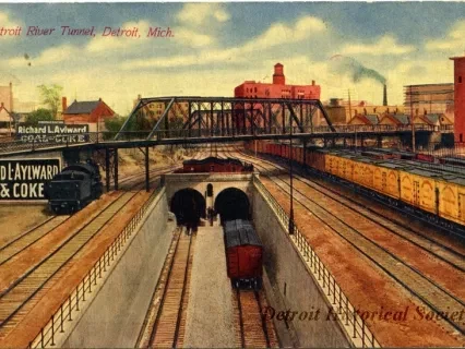 Postcard - Detroit River Tunnel, Detroit, Mich.