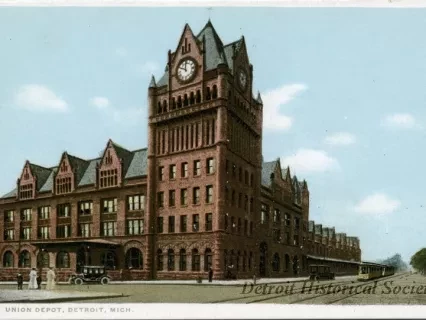 Postcard - Union Depot, Detroit, Mich.