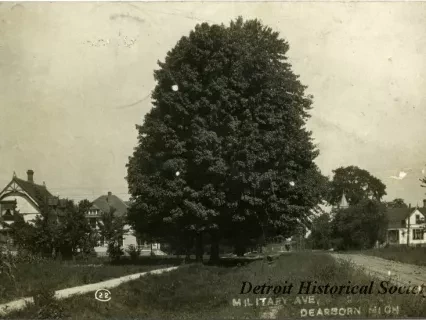 Postcard - Military Ave. Dearborn, Mich.