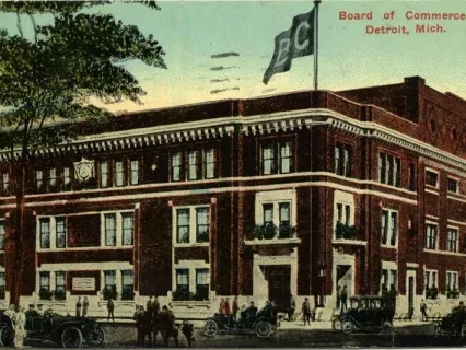 Postcard - Board of Commerce Bldg., Detroit, Mich.