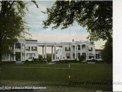 Postcard - Detroit, Mich., A Grosse Point Residence.