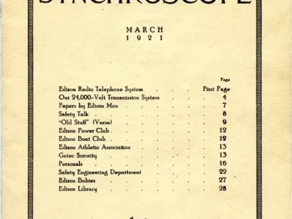 Booklet - The Detroit Edison Synchroscope