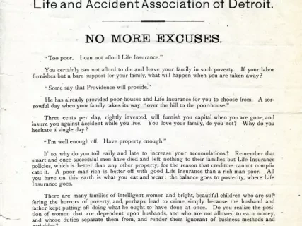 Advertisement - Accident and Life Insurance