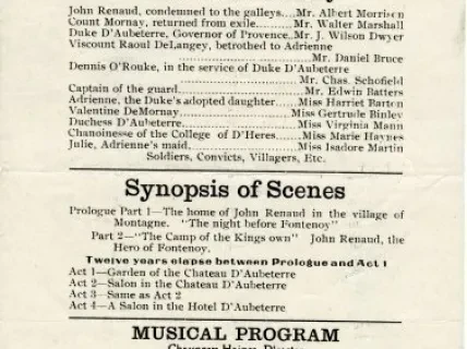 Program, Theater