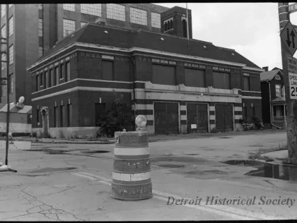 Print, Photographic - Fire House, Corner of Bagley and Sixth, Detroit