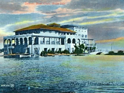 Postcard - Detroit Boat Club, Belle Isle.
