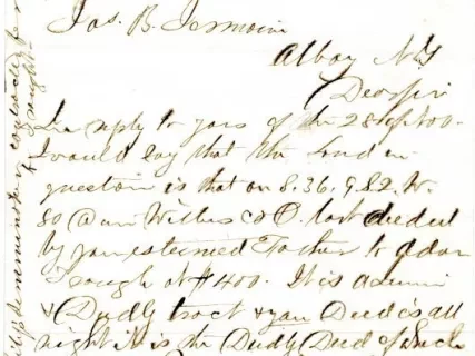 Letter - Norris, Perkins & Co.'s Real Estate Office