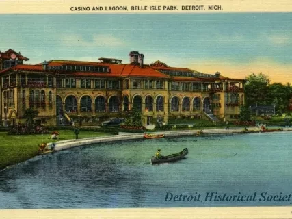 Postcard - Casino and Lagoon, Belle Isle Park, Detroit, Mich.