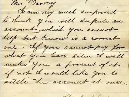 Letter - W. D. Midgley,
Dealer in Choice Family Groceries