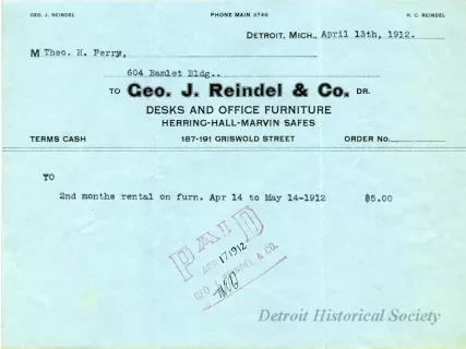 Bill-of-sale - George J. Reindel & Company