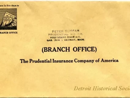 Envelope - Prudential Insurance Company of America