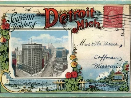 Post Folder - Souvenir Folder of Detroit, Mich.