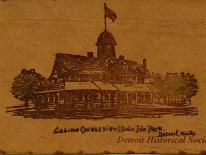 Postcard - Casino (West View) Belle Isle Park, Detroit, Mich.