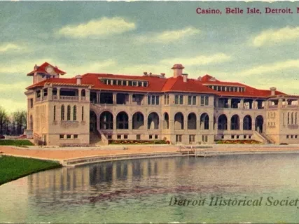 Postcard - Casino, Belle Isle, Detroit, Mich.