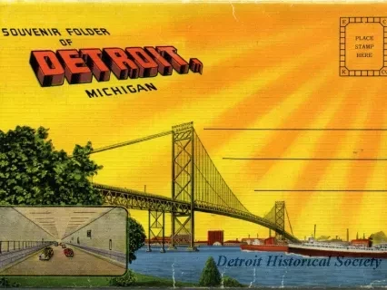 Post Folder - Souvenir Folder of Detroit, Michigan