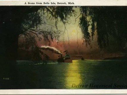 Postcard - A Scene from Belle Isle, Detroit, Mich.