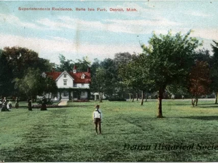 Postcard - Superintendents Residence, Belle Isle Park, Detroit, Mich.