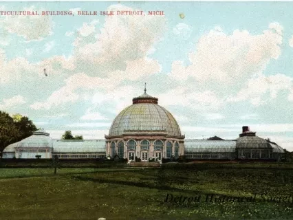 Postcard - Horticultural Building, Belle Isle, Detroit, Mich.