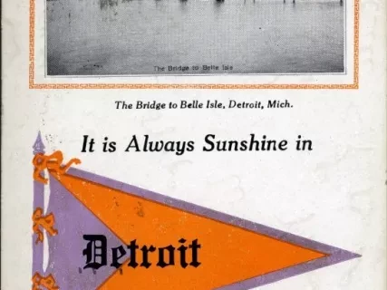 Postcard - The Bridge to Belle Isle, Detroit, Mich.